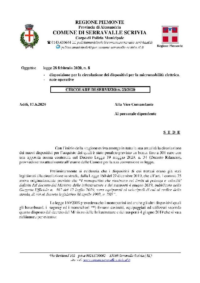 23 legge 28 febbraio 2020 n. 8 monopattini elettrici page 001