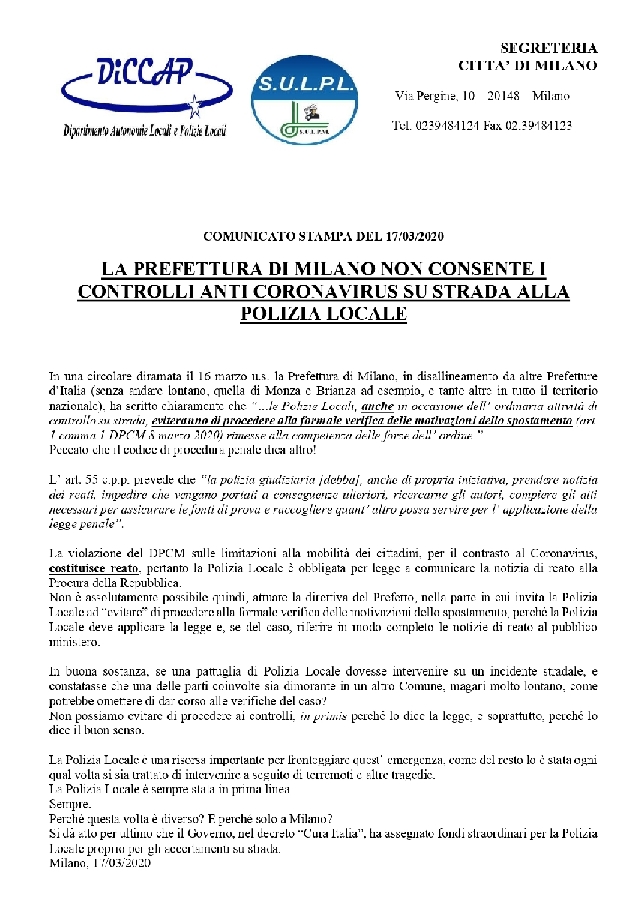 COMUNICATO PREFETTURA DEL 17 MARZO page 0001