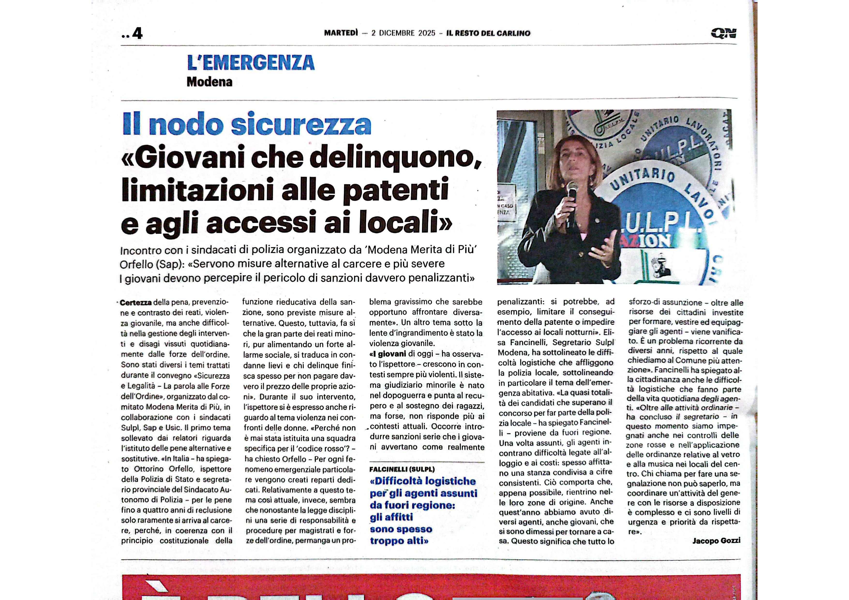 Il Resto del Carlino 02.12.20251