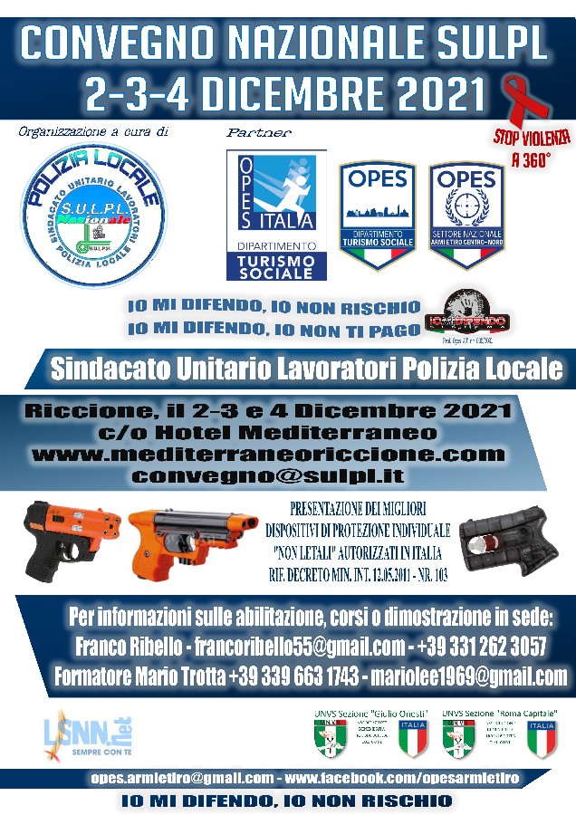 Locandina IO MI DIFENDO 2021 riccione 4 dicembre