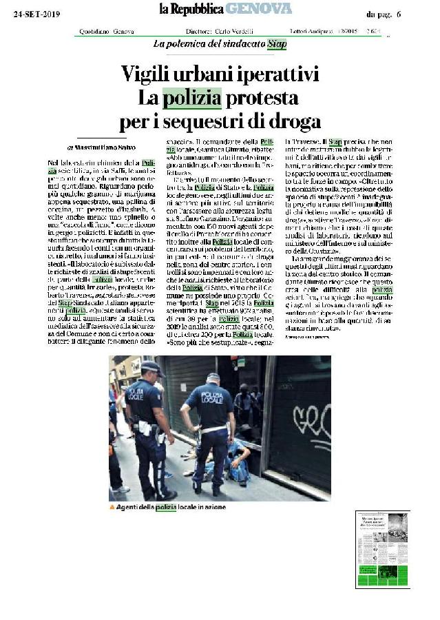 POLIZIA LOCALE GENOVA SEQUESTRI DROGA page 001