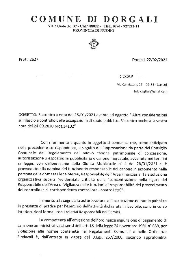 Riscontro Segretaria Sindaco del 22 02 2021 page 001