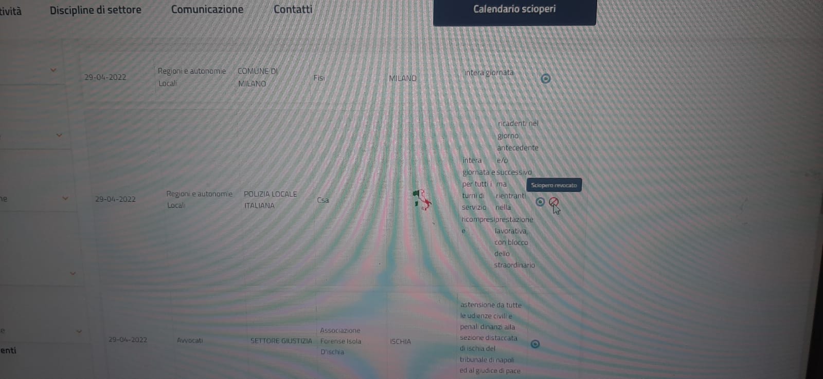 SCIOPERO CSA 29.04.22 REVOCATO