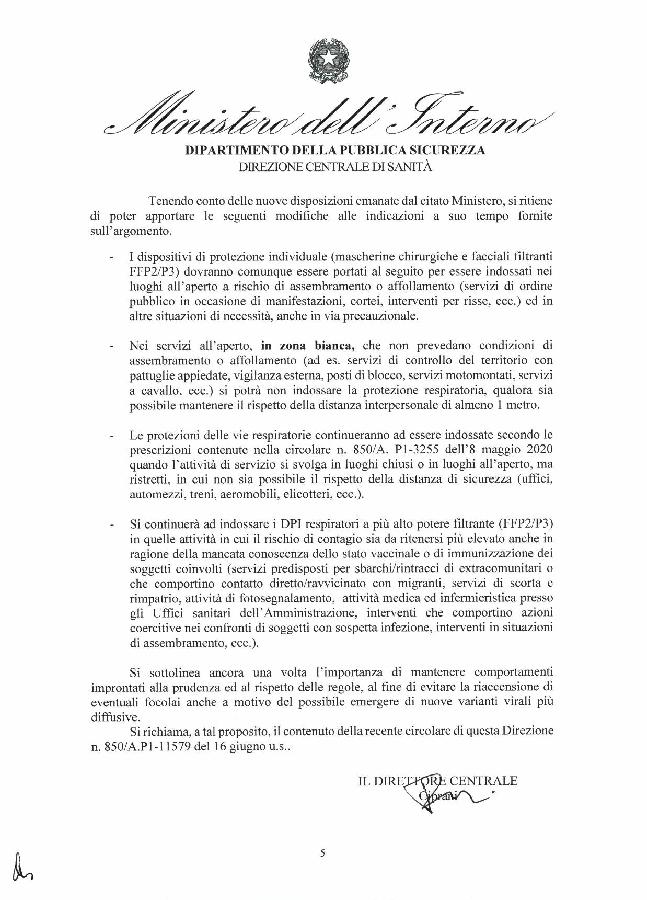 UTILIZZO DISPOSITIVI DI PROTEZIONE IN ZONA BIANCA page 005