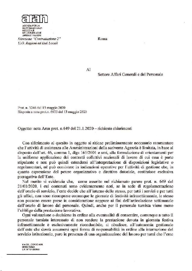 aran parere festivi infrasettimanali page 001