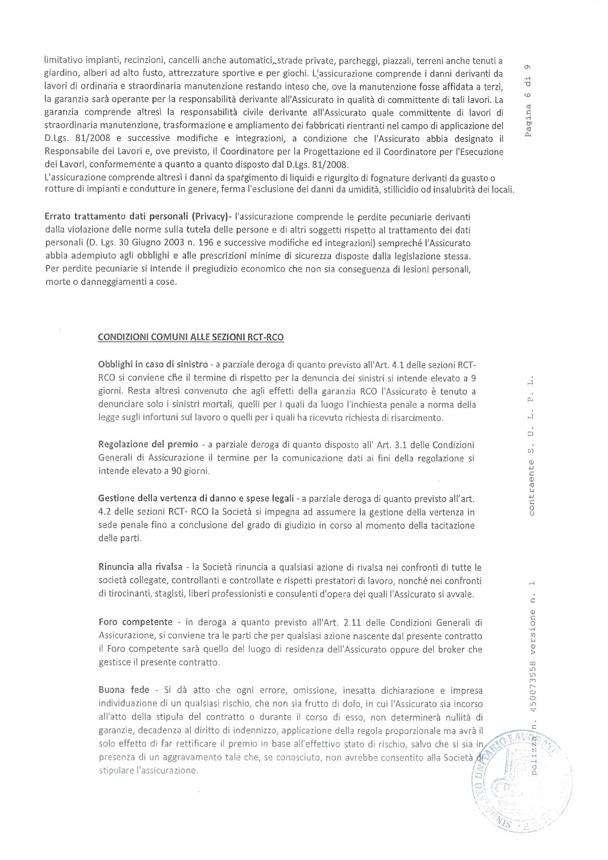 assicurazione sulpl anno 2026fino a colpa grave e utilizzo legittimo armi immagini 3