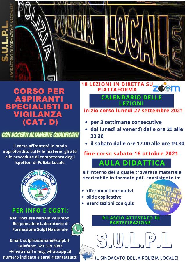 calendario corsi autunno 2021