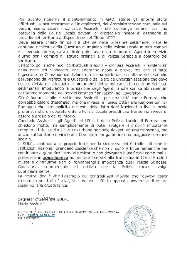comunicato stampa ferrara sicura page 002