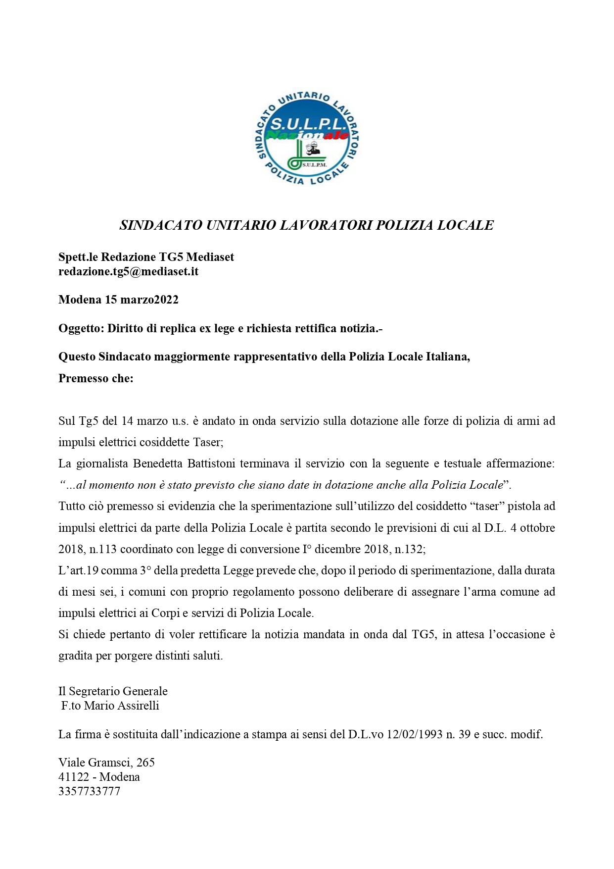 diritto di replica al tg 5 page 0001