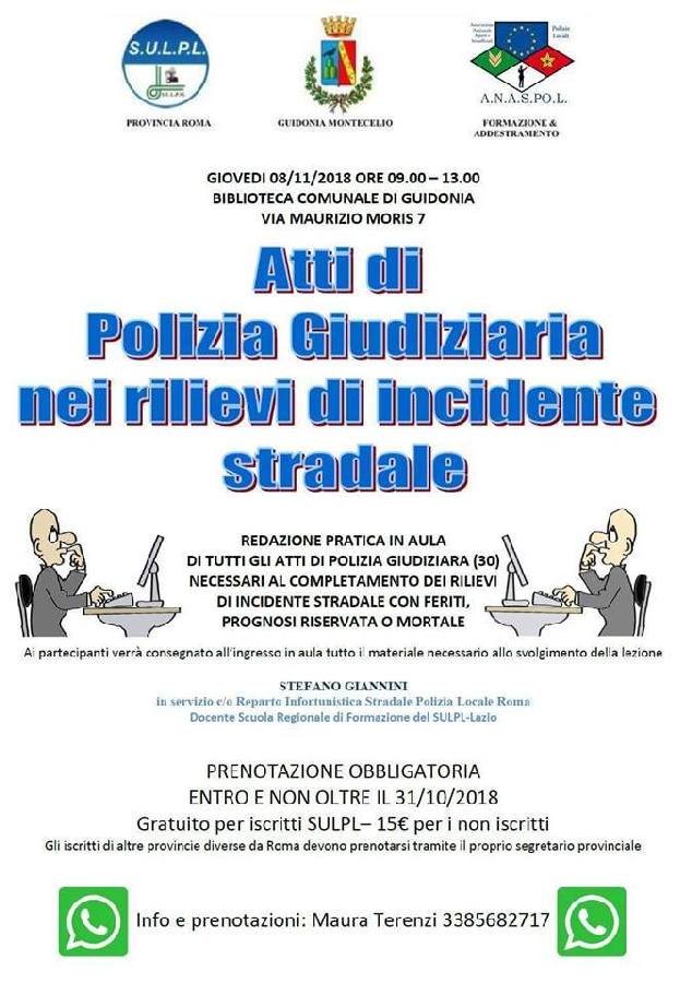 giornata formativa guidonia 8.11.18 atti polizia giudiziaria