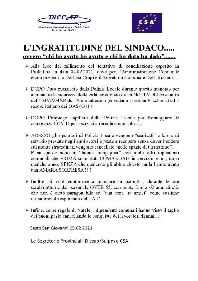 l INGRATITUDINE del Sindaco 05 02 2021 1 page 001