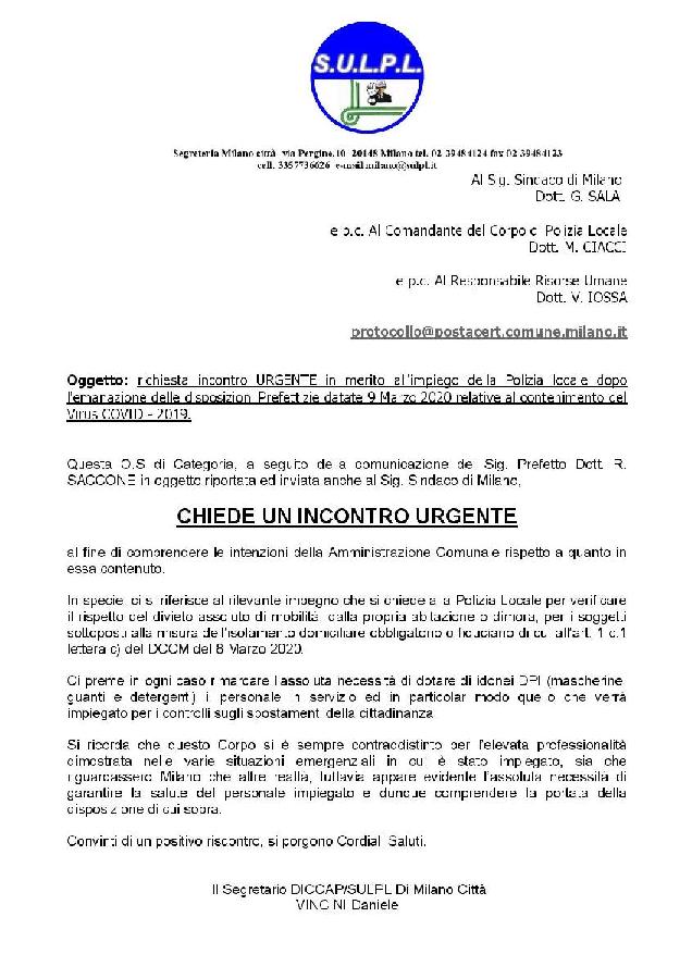 richiesta incontro sindaco sala page 001